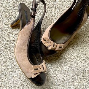 Bandolino Heels, Taupe & Dark Brown, Size 8